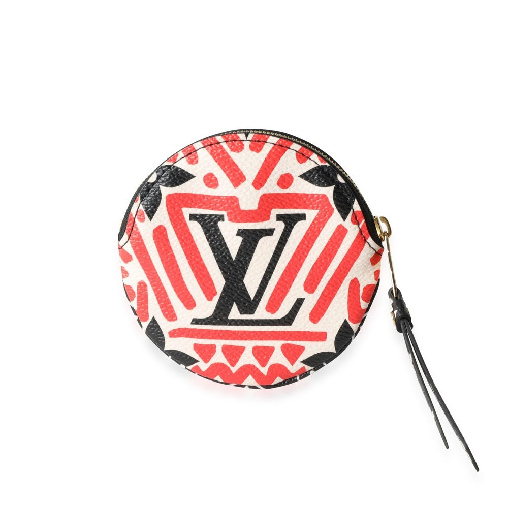 Louis Vuitton Cream & Red Monogram Giant Crafty Round Coin Purse - Picture 1 of 5